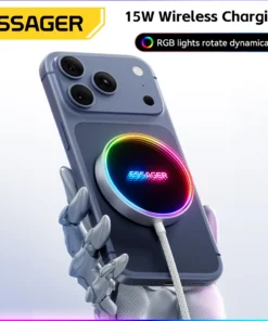 ESSAGER Magnetic Wireless Charger with RGB Fast Charging for iPhone 13-17
