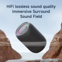 Alternative view of Bluetooth Outdoor Speaker with Waterproof Subwoofer and LED Light for Music Enthusiasts