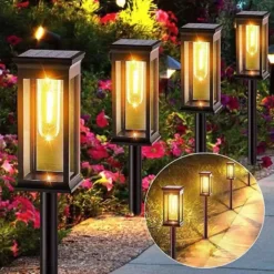 Solar Projection Floor Lights - Waterproof IP65 Design for Gardens and Backyards