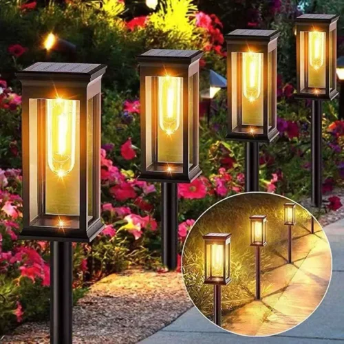 Solar Waterproof Garden Lights - IP65 Outdoor Projection Floor Lights for Lawn and Backyard