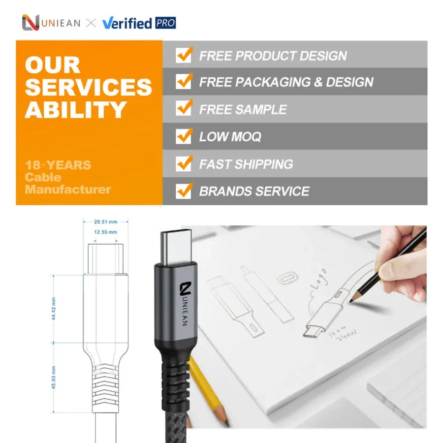 UNIEAN 240W USB Type-C Fast Charging Cable (5A) for iPhone - Image 4