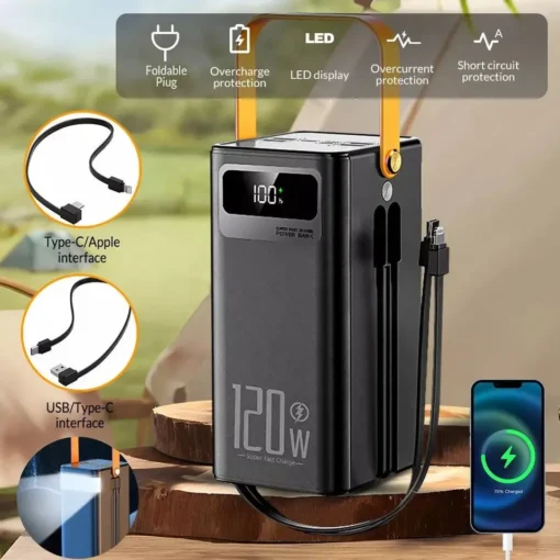 Portable Power Station 50000mAh with PD 22.5W Fast Charging for Camping and Outdoor Use - Image 3