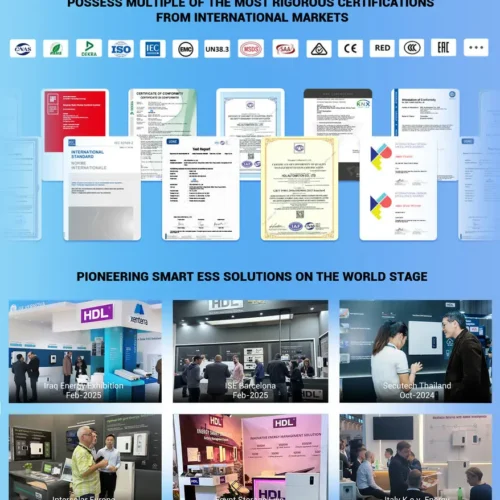 Alternative view of ESS 5kW Solar Energy Storage System with 550W Solar Panels and Stackable Lithium Battery