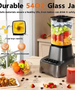 Alternative view of High-Speed 1200W Commercial Blender - 4-in-1 Ice Crushing and Soup Juicer for Kitchen