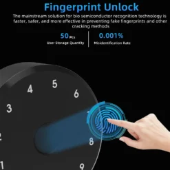 Alternative view of Wireless Fingerprint Digital Keypad Lock with No-Dig Installation for Convenient Security