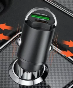 Alternative view of 100W USB Car Charger Lighter Fast Charging USB Type C Car Phone Charger Adapter for iPhone Xiaomi Samsung Quick Charge 3.0 QC3.0