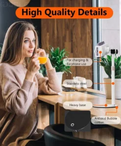 Alternative view of Kimdoole Portable Monitor Stand Height Adjustable Vesa Monitor Tablet Stand Free Standing Low Profile Desk Mount Monitor Support