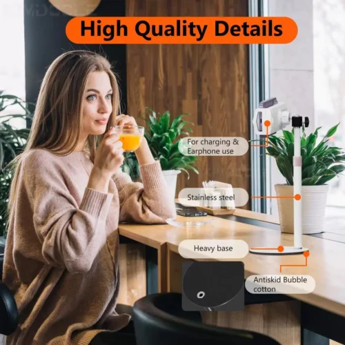 Alternative view of Kimdoole Portable Monitor Stand Height Adjustable Vesa Monitor Tablet Stand Free Standing Low Profile Desk Mount Monitor Support