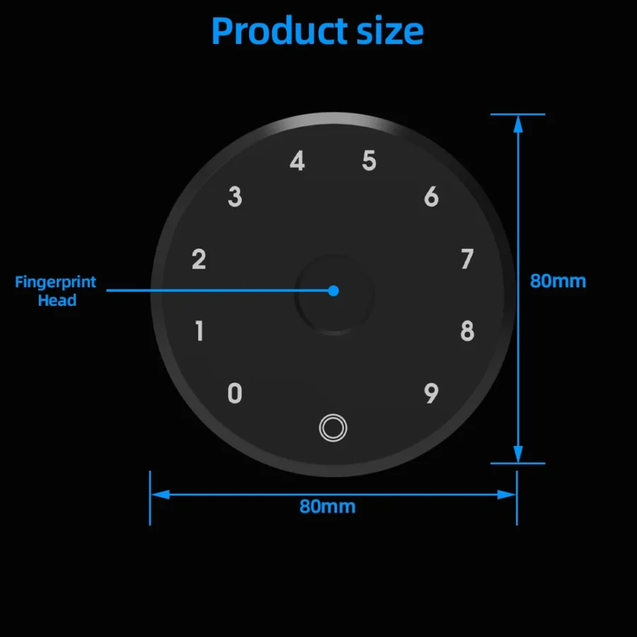 RAYKUBE Wireless Fingerprint Digital Keypad Lock - No-Dig Installation - Image 5