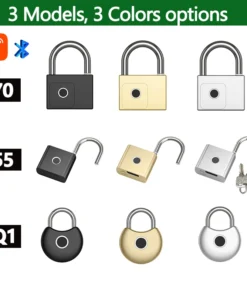 Alternative view of RAYKUBE Smart Fingerprint Padlock - Waterproof, USB Rechargeable, Quick Unlock