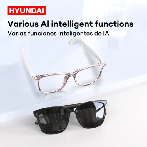 Choice HYUNDAI HY-C8 AI Smart Glasses Headphones Voice Translation Smart glasses Bluetooth 5.4 Earphones For Meeting Travelling