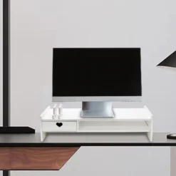 Alternative view of Monitor Stand Riser with Height Adjustment and Storage for Desktop Organizing