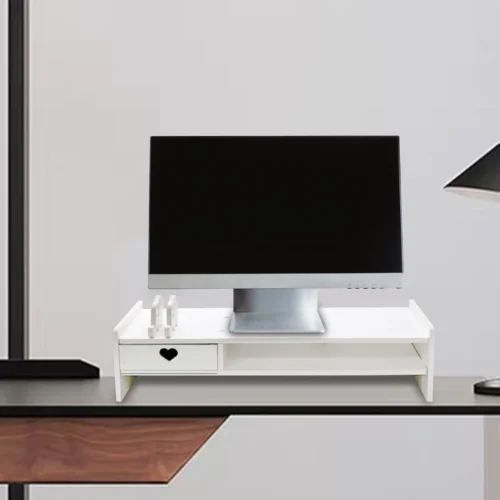 Alternative view of Monitor Stand Riser Computer Heightened Shelf Desktop Organizer Keyboard Storage Monitor Riser Holder for Computer Screen Parts