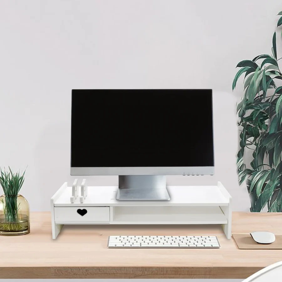 Monitor Stand Riser Computer Heightened Shelf Desktop Organizer Keyboard Storage Monitor Riser Holder for Computer Screen Parts - Image 3