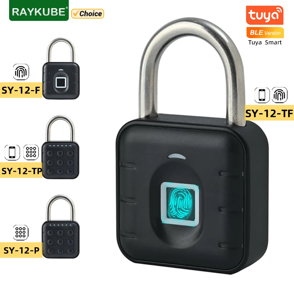 Tuya Bluetooth Fingerprint Padlock - Digital Luggage Lock with APP Control and IP67 Rating