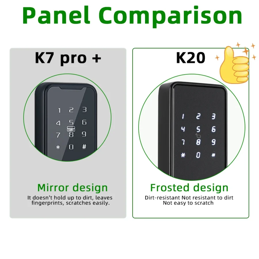 RAYKUBE Biometric Fingerprint Door Lock - 9 Languages, Tuya App, IC Card, Password, Key Unlock - Image 3