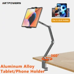 Adjustable Tablet and Phone Holder Stand with Multi-Angle Viewing for Convenient Use
