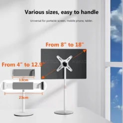 Height Adjustable Portable Monitor Stand with VESA Compatibility for Desk Use
