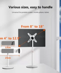 Kimdoole Portable Monitor Stand Height Adjustable Vesa Monitor Tablet Stand Free Standing Low Profile Desk Mount Monitor Support