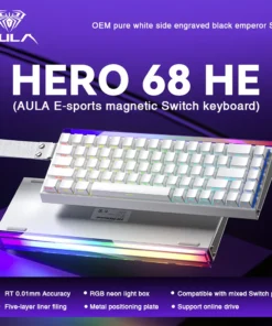 AULA HERO 68HE Magnetic Switch Keyboard Rapid Trigger 8K Return Esports Gamer Keyboard RGB Wired Gaming Keyboard