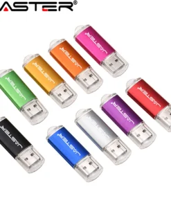 JASTER USB 2.0 Flash Drive with Key Chain - 128GB, 64GB, 32GB, 16GB, 8GB Options - 9 Colors Available