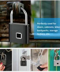 Alternative view of KERUI Waterproof Fingerprint Padlock - Keyless Security Lock for Home
