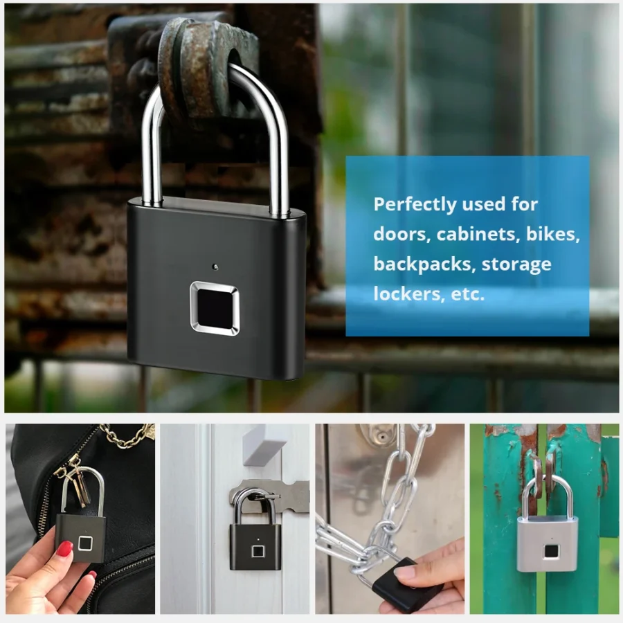 KERUI Waterproof Fingerprint Padlock - Keyless Security Lock for Home - Image 2