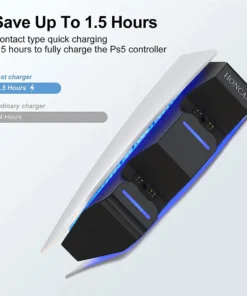 Alternative view of for PS5 Type-C DualSense Charging Station Dual Charging Dock Charger Stand for PlayStation 5 DualSense Wireless Game Controller