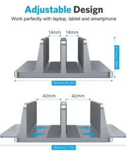 Alternative view of Aluminium Adjustable Vertical Laptop Stand for MacBook Pro and Air