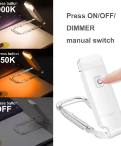 Alternative view of Mini Light Reading Clip Light LED Small Night Light USB Charging Adjustable Brightness Eye Protection Portable