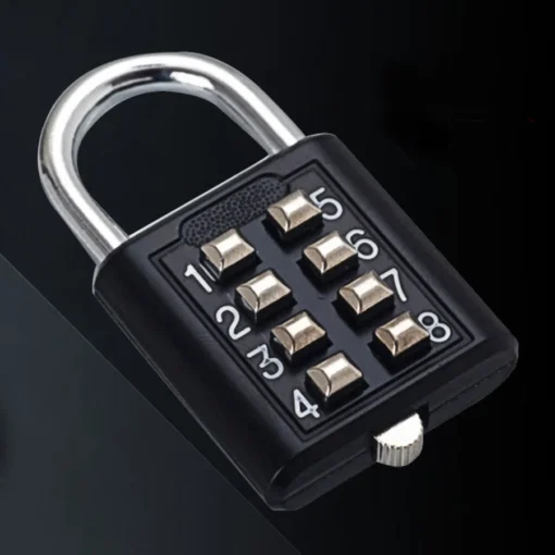 Zinc Alloy Combination Padlock with 8-Digit Code for Luggage and Travel Security - Image 6