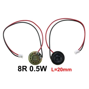 Mini Ultra-Thin Horn Speaker - 8 Ohm, 20mm to 57mm Sizes with P2.0 Wire - 20mm