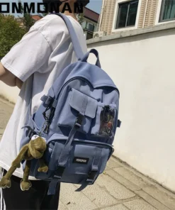 Alternative view of 2024 Women School Backpack Black Nylon Bagpack Female Anti Theft Rucksack Casual Lady Travel Bag Korean Back Pack Mochila