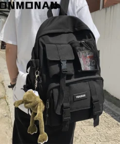 2024 Women School Backpack Black Nylon Bagpack Female Anti Theft Rucksack Casual Lady Travel Bag Korean Back Pack Mochila