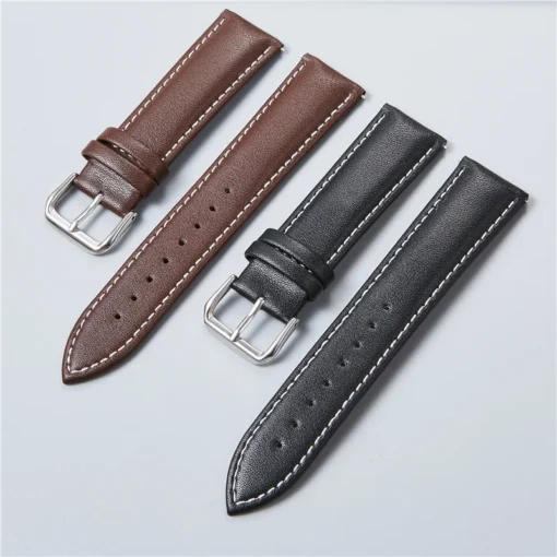 Calfskin Leather Watchbands with Soft Comfort for Men and Women - Image 4