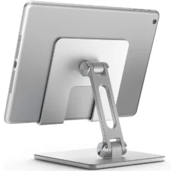 Aluminum Phone and Tablet Holder Stand for Desk - Portable Metal Support for iPhone and iPad Users