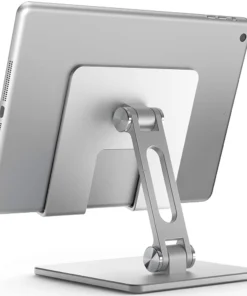 Aluminum Phone and Tablet Holder Stand for Desk - Portable Metal Support for iPhone and iPad