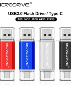 Alternative view of Type C and Micro USB Flash Drive - 128GB, 64GB, 32GB, 16GB, 8GB, 4GB Options