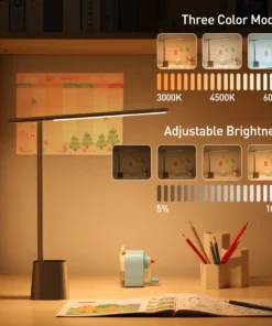 Alternative view of Baseus LED Desk Lamp Eye Protection Study Dimmable Office Light Foldable Table Lamp Smart Adaptive Brightness Bedside Read Lamp