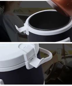 Alternative view of 12V/24V Mini Car Electric Cooker, 1.6L Food Steamer and Warmer