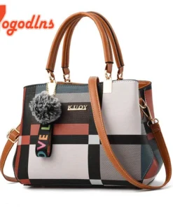 Yogodlns New Luxury Handbag Women Stitching Wild Messenger Bags Designer Brand Plaid Shoulder Bag Female Ladies Totes
