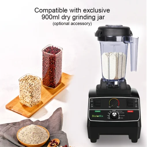 BioloMix 2L Blender - 2200W Professional Power with Smart Timer for Smoothies and Food Processing - Image 6