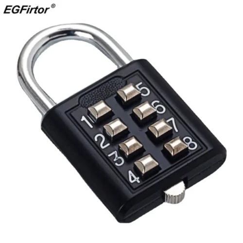 Zinc Alloy 8-Digit Combination Padlock for Luggage and Travel