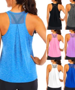 Yoga Shirt Female New Style T-Shirt Loose Fitness Tops Vest Women Sleeveless Sport Tee Quick-Drying Gym Running Workout Blouse