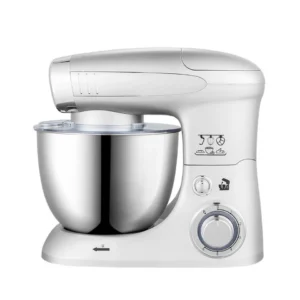 Electric Food Mixer - 6-Speed Stand Mixer with Whisk, Dough Hook, and Meat Grinder for Home Chefs