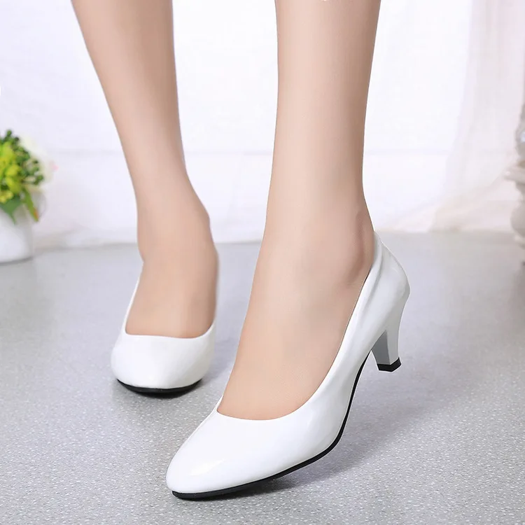 Summer Patent leather Low Heels Shoes Women Professional Shoes Ladies Shallow Mouth Work Shoes Elegant Ladies Office Shoes - Image 6