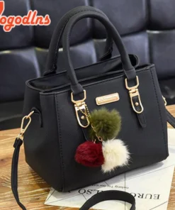 Yogodlns women beading pendant handbag ladies embossed shoulder bag ladies Messenger bag hairball bags high quality bag