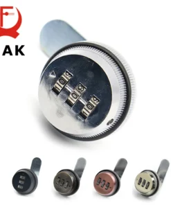 KAK Combination Cabinet Lock - Zinc Alloy, Black/Silver, Secure Password for Cabinets and Mailboxes