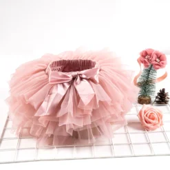 Tulle Tutu Skirt and Headband Set - Rainbow Design for Baby Girls with Diaper Cover