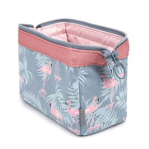 Flamingo Waterproof Makeup Bag - Portable Travel Organizer for Women